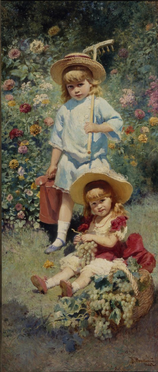 Taiteilijoiden lasten muotokuva, 1882 tekijältä Konstantin Egorovich Makovsky