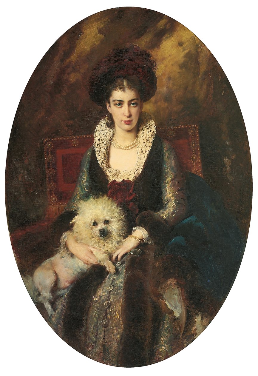 Taiteilijan vaimon Maria Alekseevna Makovskajan muotokuva tekijältä Konstantin Egorovich Makovsky