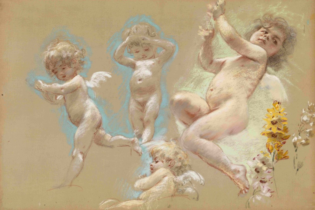 Putti. Pietarin Baron von Dervisin kartanon sisustus tekijältä Konstantin Egorovich Makovsky