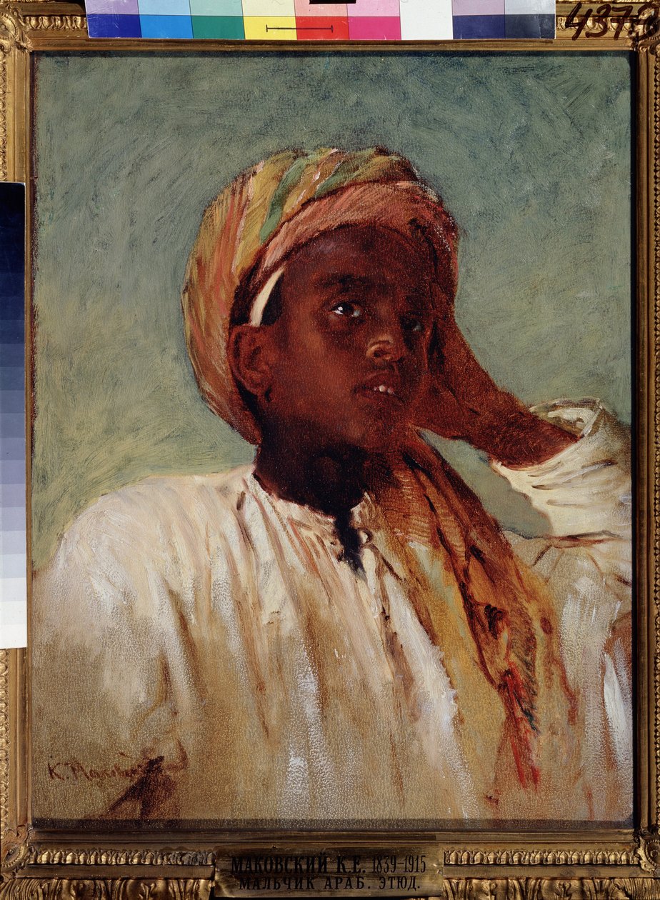 Arab garcon (Arabialainen poika). Maalaus: Konstantin Jegorovich Makovski (Constantin Makovski) (1839-1915), huile sur toile tekijältä Konstantin Egorovich Makovsky