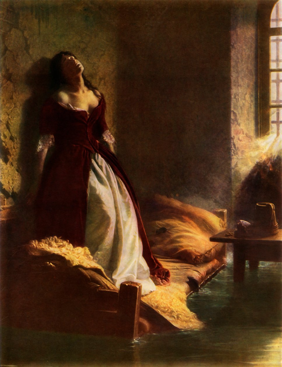 "Prinsessa Tarakanova Petropavlovskin linnakkeessa tulvan aikaan", 1863, 1965. tekijältä Konstantin Flavitsky