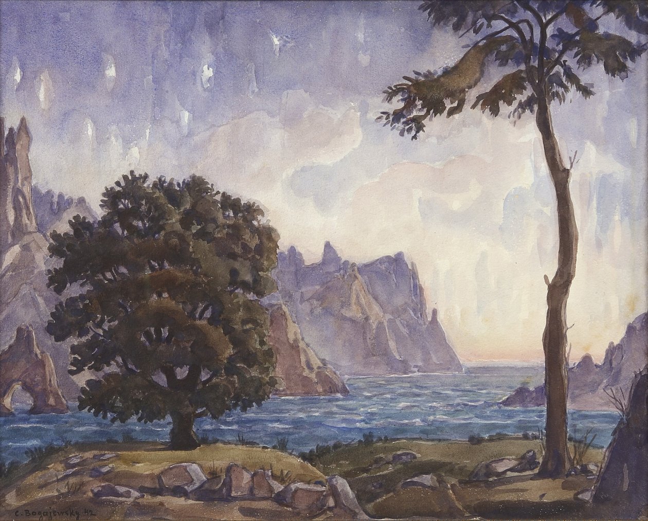 Maisema, 1942 tekijältä Konstantin Fyodorovich Bogayevsky
