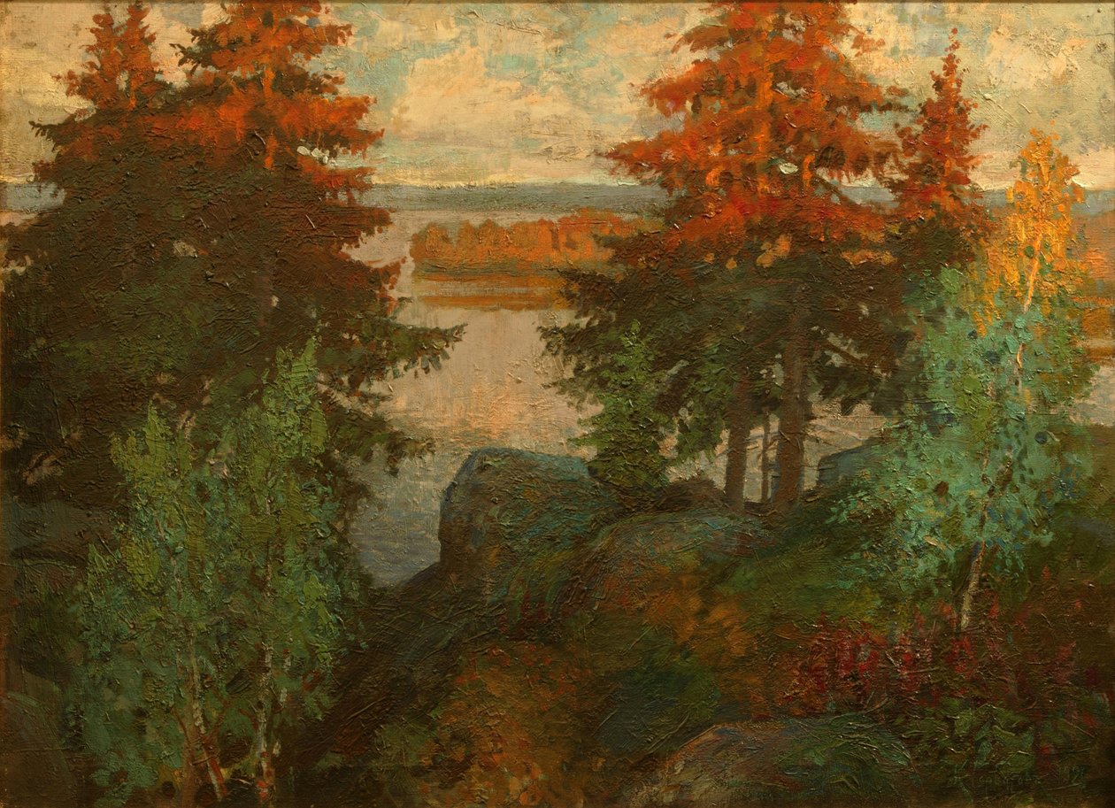 Syksyinen maisema, 1920 tekijältä Konstantin Ivanovich Gorbatov