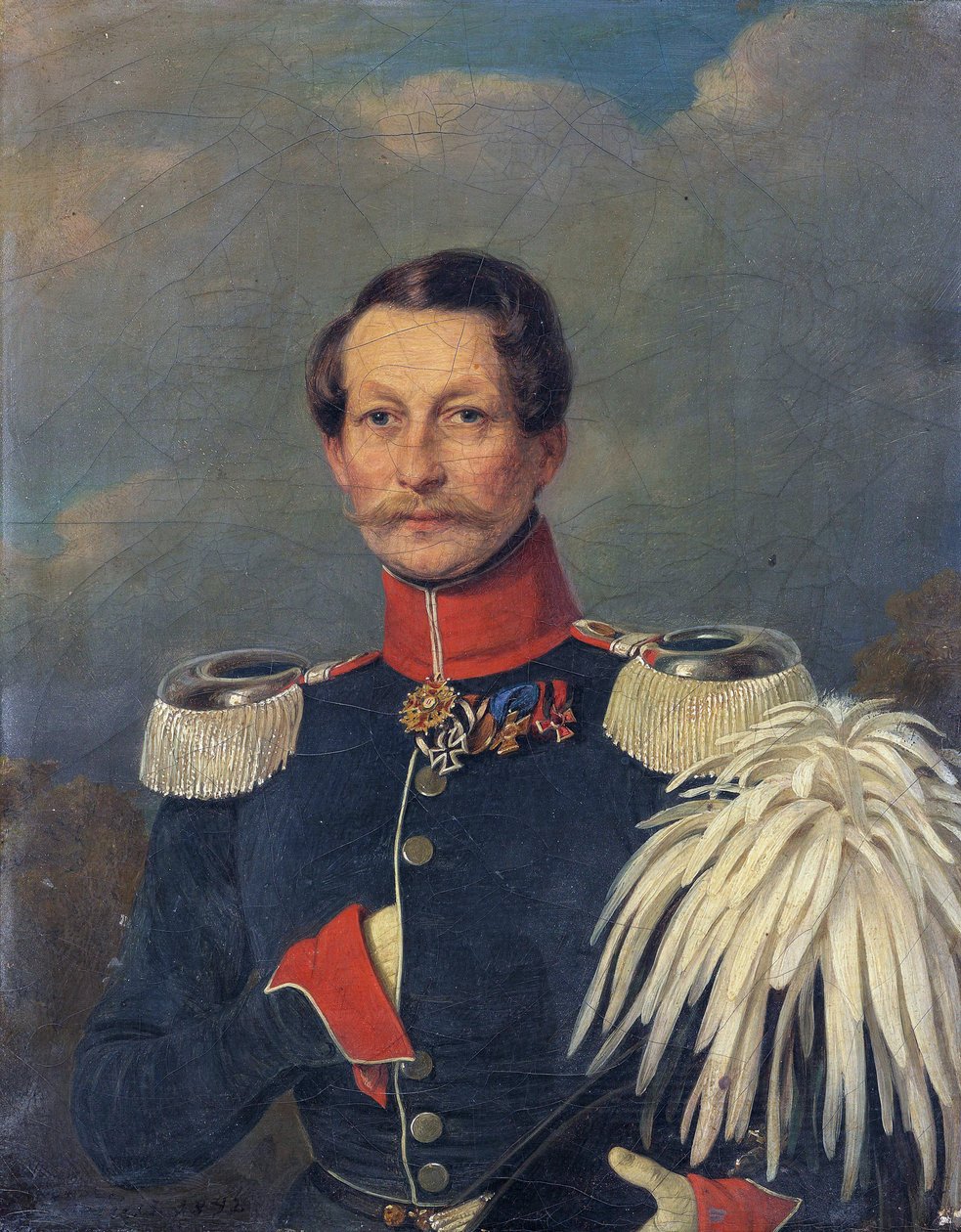 Adalbert de Prusse - Muotokuva Preussin prinssi Adalbertista (1811-1873) - Konstantin Johann Franz Cretius (1814-1901). Öljy kankaalle tekijältä Konstantin Johann Franz Cretius