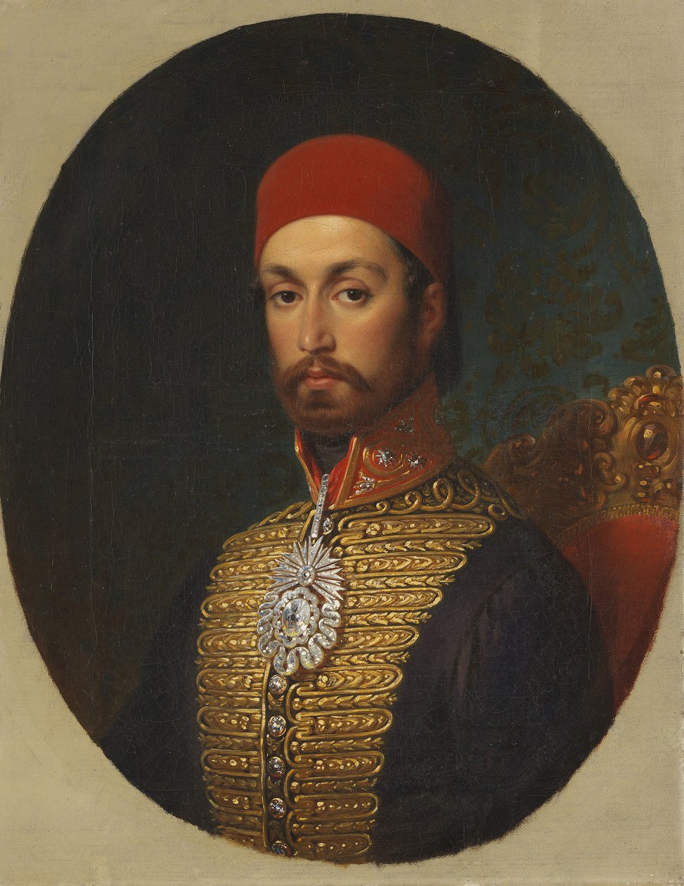 Sulttaani Abdülmecid I:n muotokuva, n. 1846 tekijältä Konstantin Johann Franz Cretius