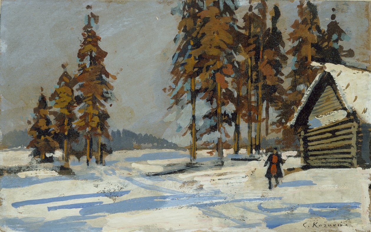 Talvimaisema, 1900-luvun alku tekijältä Konstantin Korovin