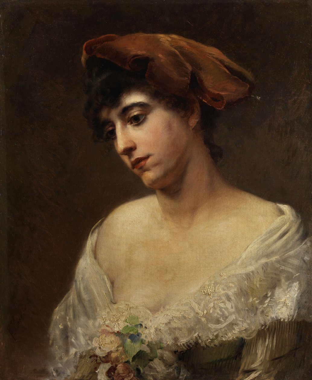Konstantin Makovsky Nuoren naisen muotokuva tekijältä Konstantin Makovsky