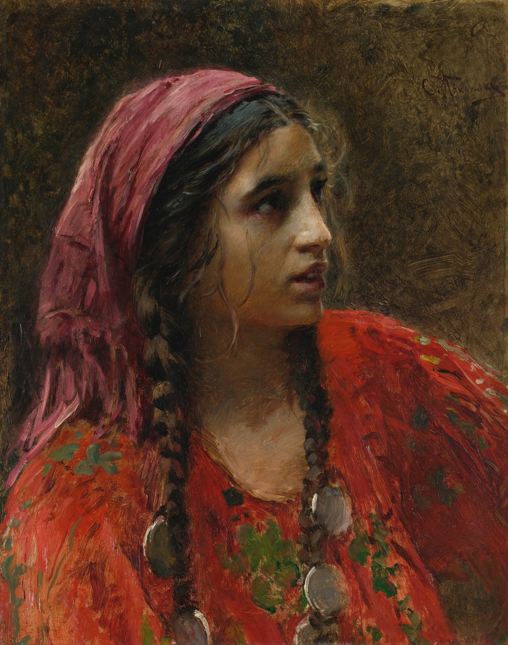venäjäksi: "mustalainen" mustalainen tekijältä Konstantin Makovsky