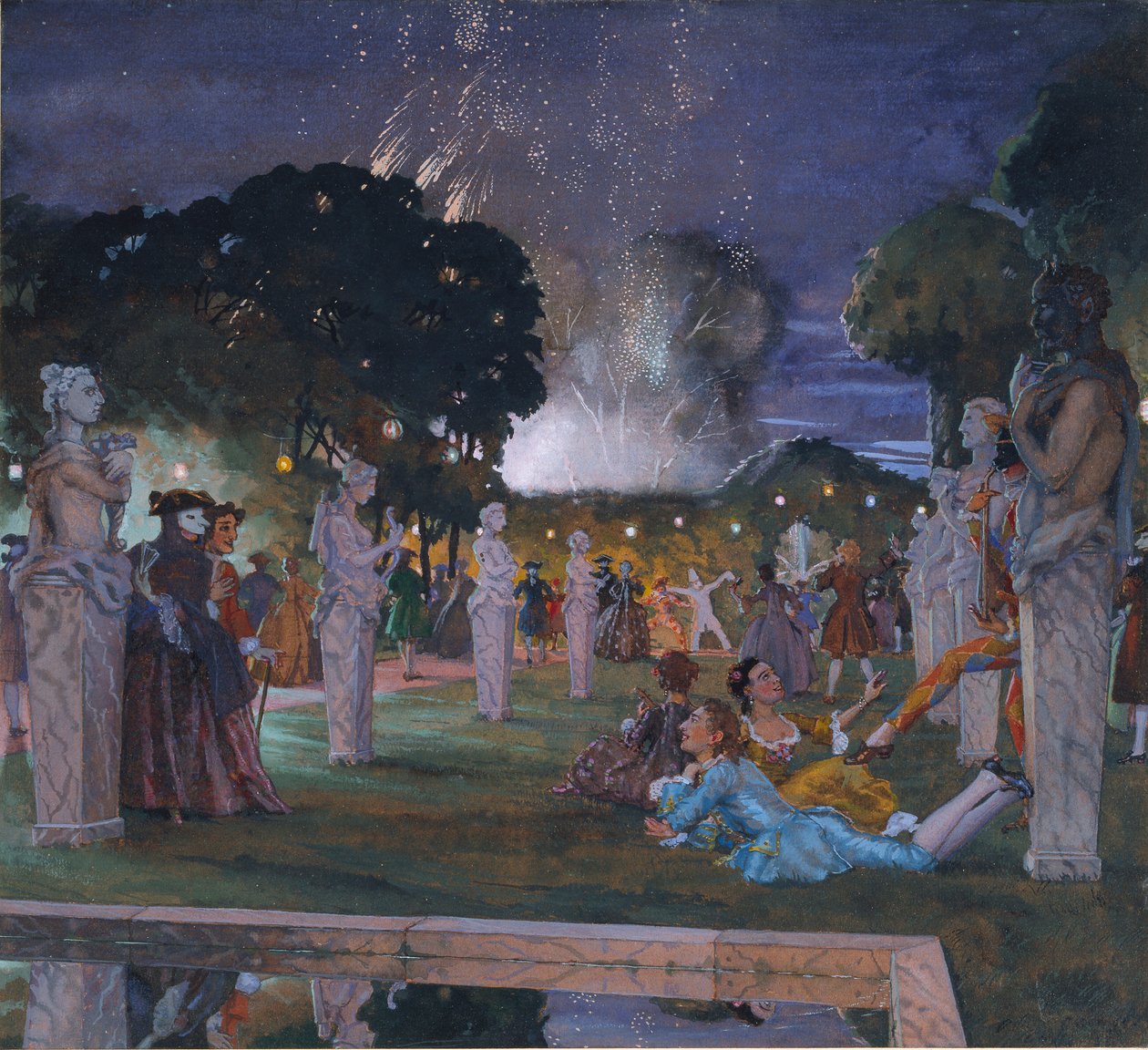 Festivaalit ympäri Venetsiaa, 1930 tekijältä Konstantin Somov