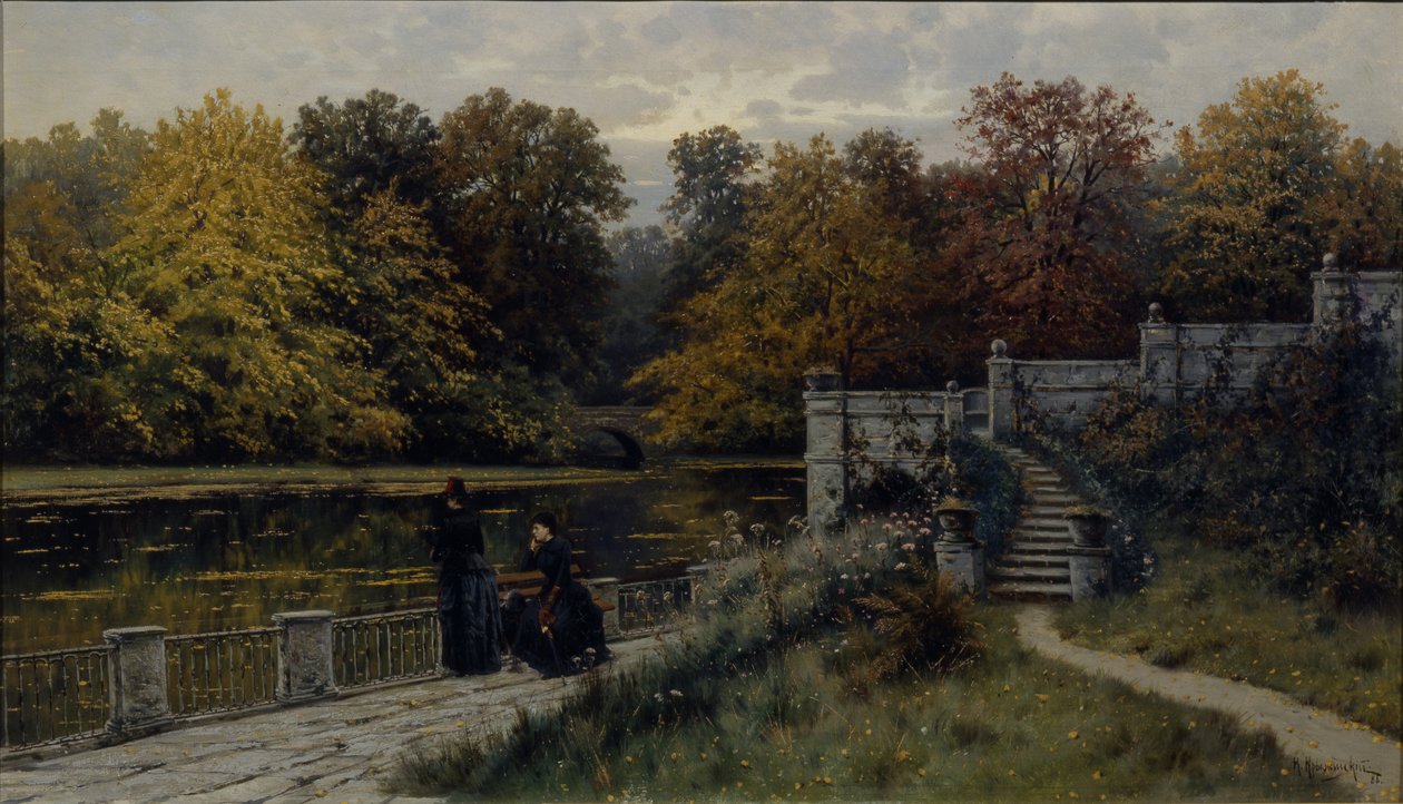 Lazienki-puisto, 1886 tekijältä Konstantin Yakovlevich Kryzhitsky