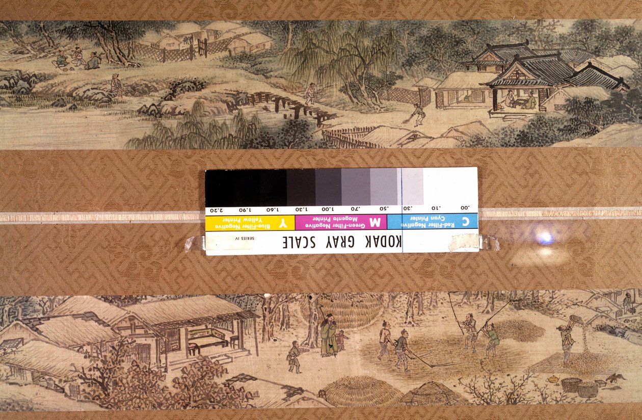 Art Coreen: Kim Tu Ryangille (Tu-Ryang) (1686-1764) kuuluva neljän vuodenajan maisema tekijältä Korean School