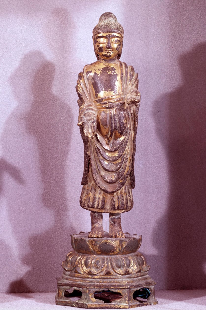 Coreen Art: Buddha-patsas kultaista pronssia. Silla-kausi, 800-luku. Hyung pil Chun -kokoelma tekijältä Korean School