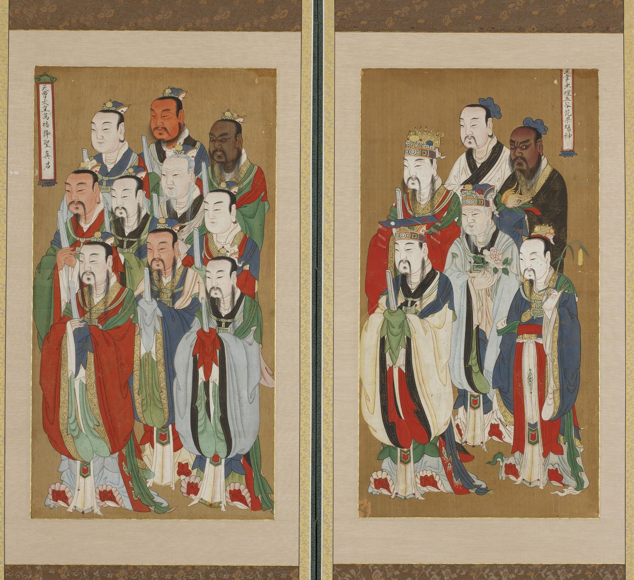 Processional Scene, Choson-dynastia (väri paperille ja silkille) tekijältä Korean School