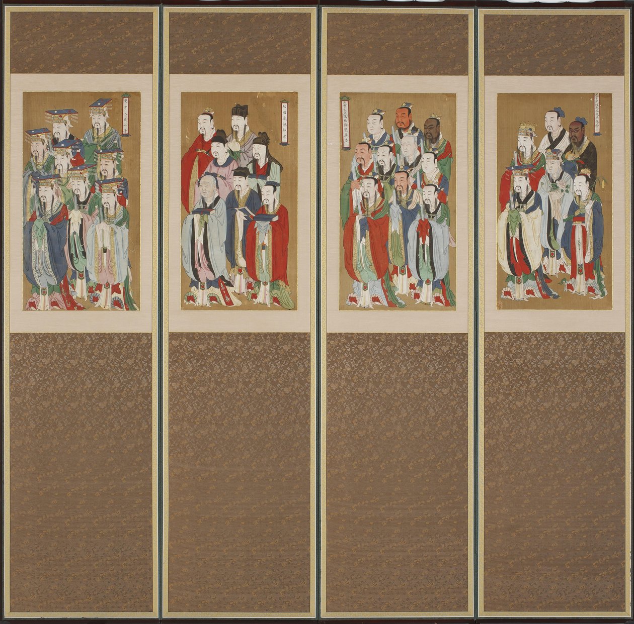 Processional Scene, Choson-dynastia (väri paperille ja silkille) tekijältä Korean School