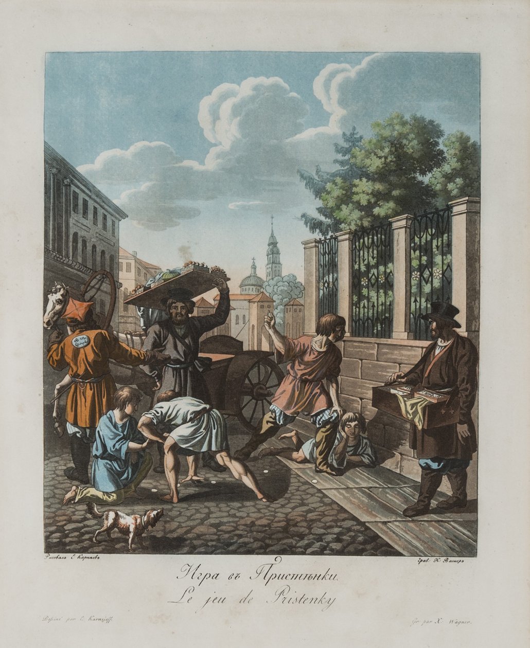 Pristenok-peli, noin 1812 tekijältä Korneev