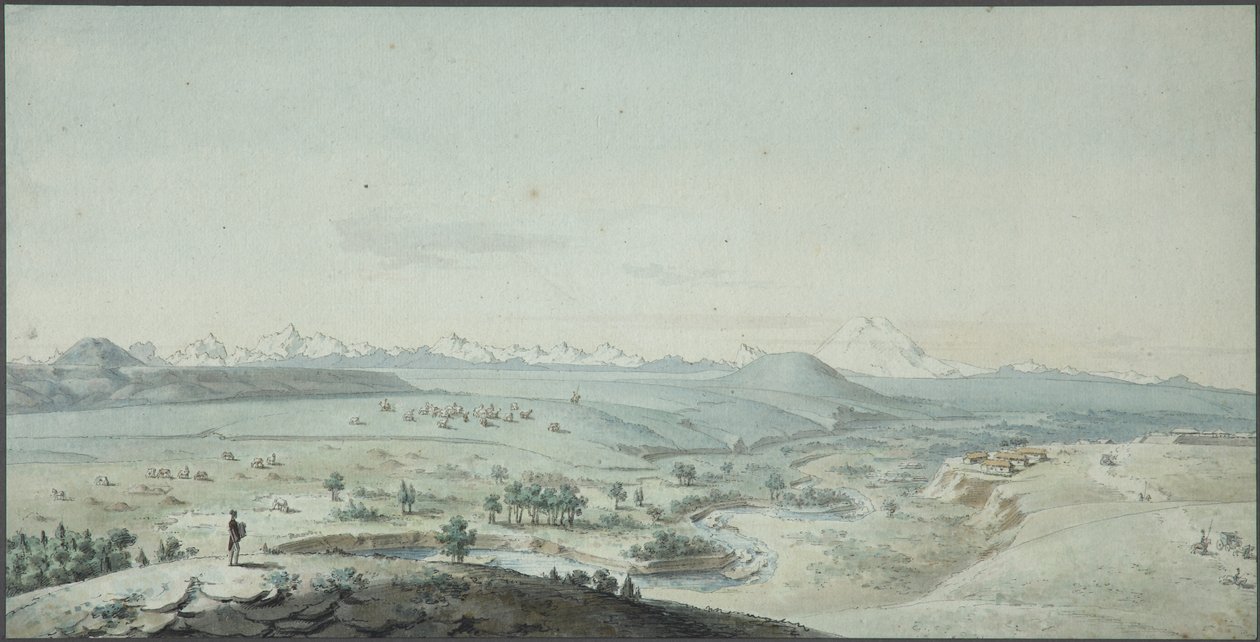 Näkymä Konstantinogorskin linnoitukselle Mashuk-vuorelta, 1805 tekijältä Korneev