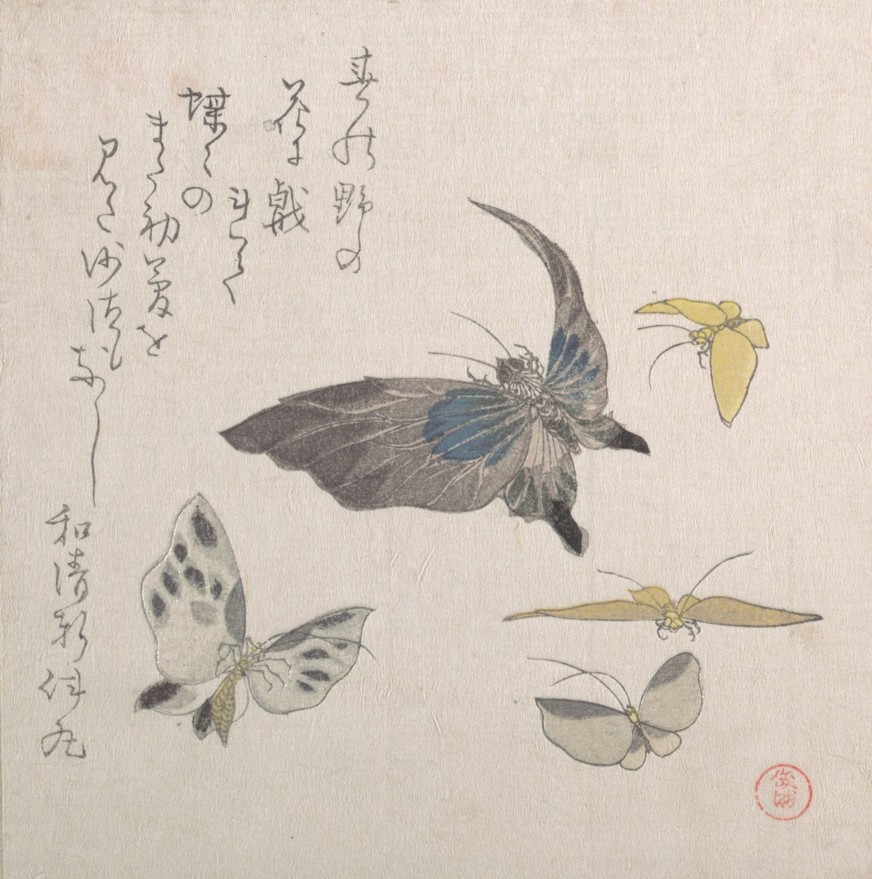 Perhoset, 1800-luku. tekijältä Kubo Shunman