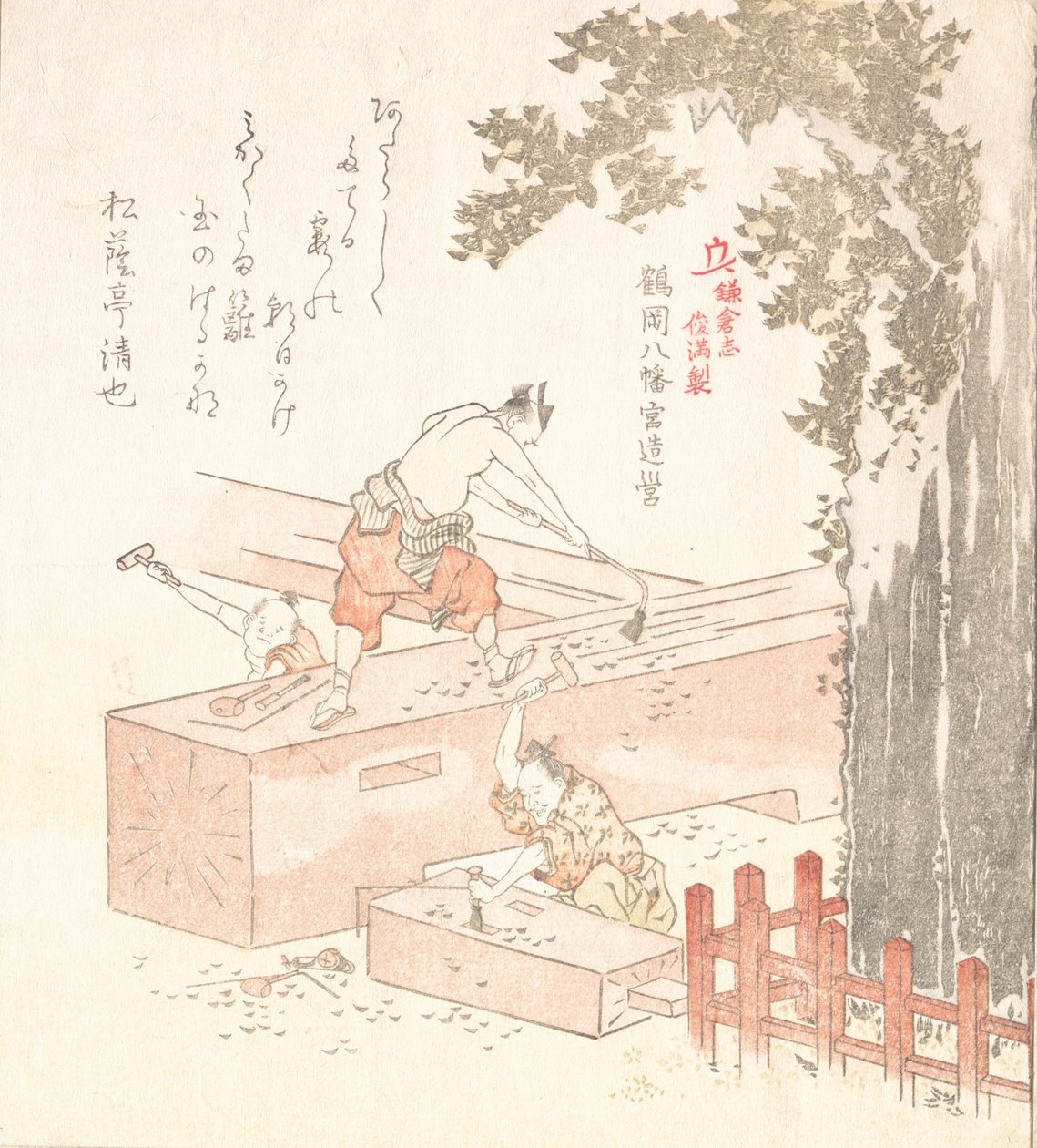 Kamakuran historia: Tsurugaoka Hachimanin pyhäkkö, 1700-luvun loppu - 1800-luvun alku. tekijältä Kubo Shunman