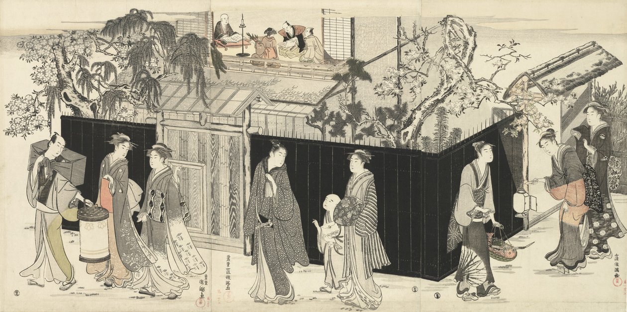 Palattuaan runokokouksesta, n. 1785-1789 tekijältä Kubo Shunman