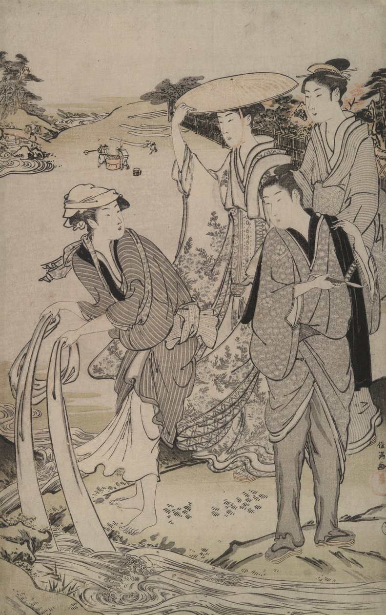 Tamagawa Musashin maakunnassa Six Jewel Riversistä tekijältä Kubo Shunman