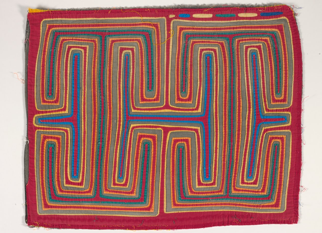 Shirt Panel (mola), n. 1950 (applikoitu puuvilla) tekijältä Kuna Indian Culture