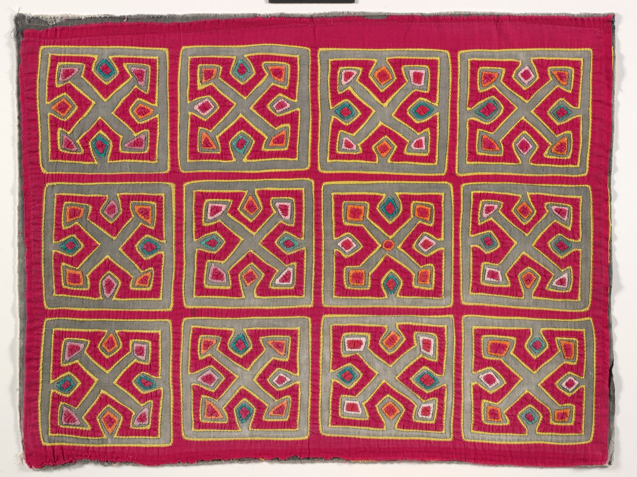 Shirt Panel (mola), n. 1950 (applikoitu puuvilla) tekijältä Kuna Indian Culture