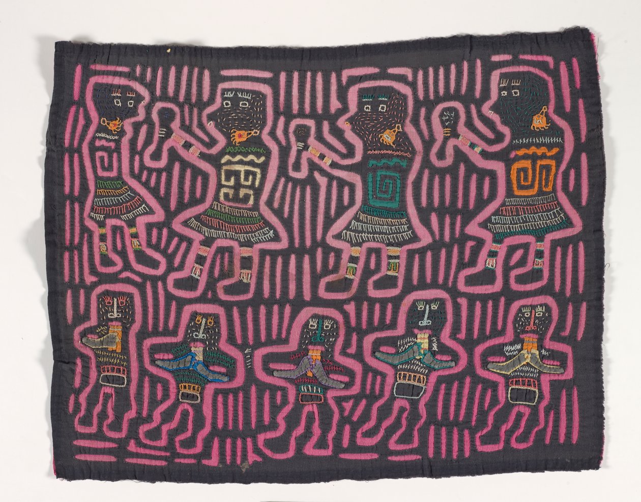 Shirt Panel (mola), n. 1950 (applikoitu puuvilla) tekijältä Kuna Indian Culture