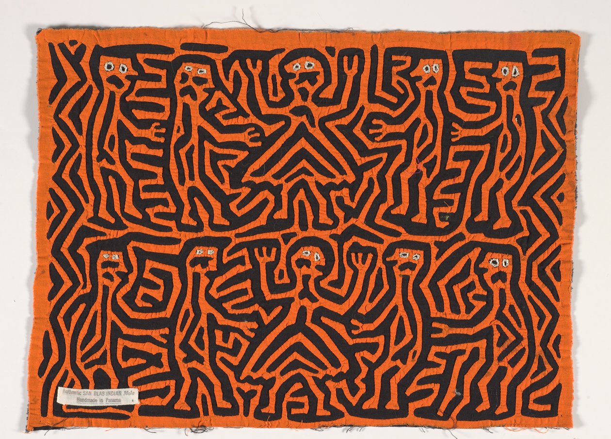Shirt Panel (mola), n. 1950 (applikoitu puuvilla) tekijältä Kuna Indian Culture