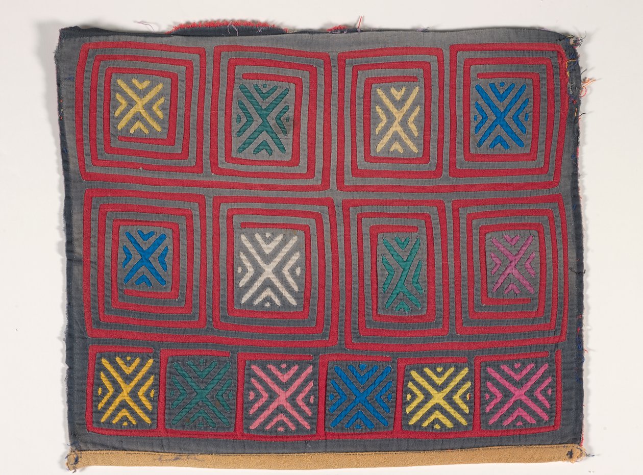 Paitapaneeli (mola) (applikoitu puuvilla) tekijältä Kuna Indian Culture