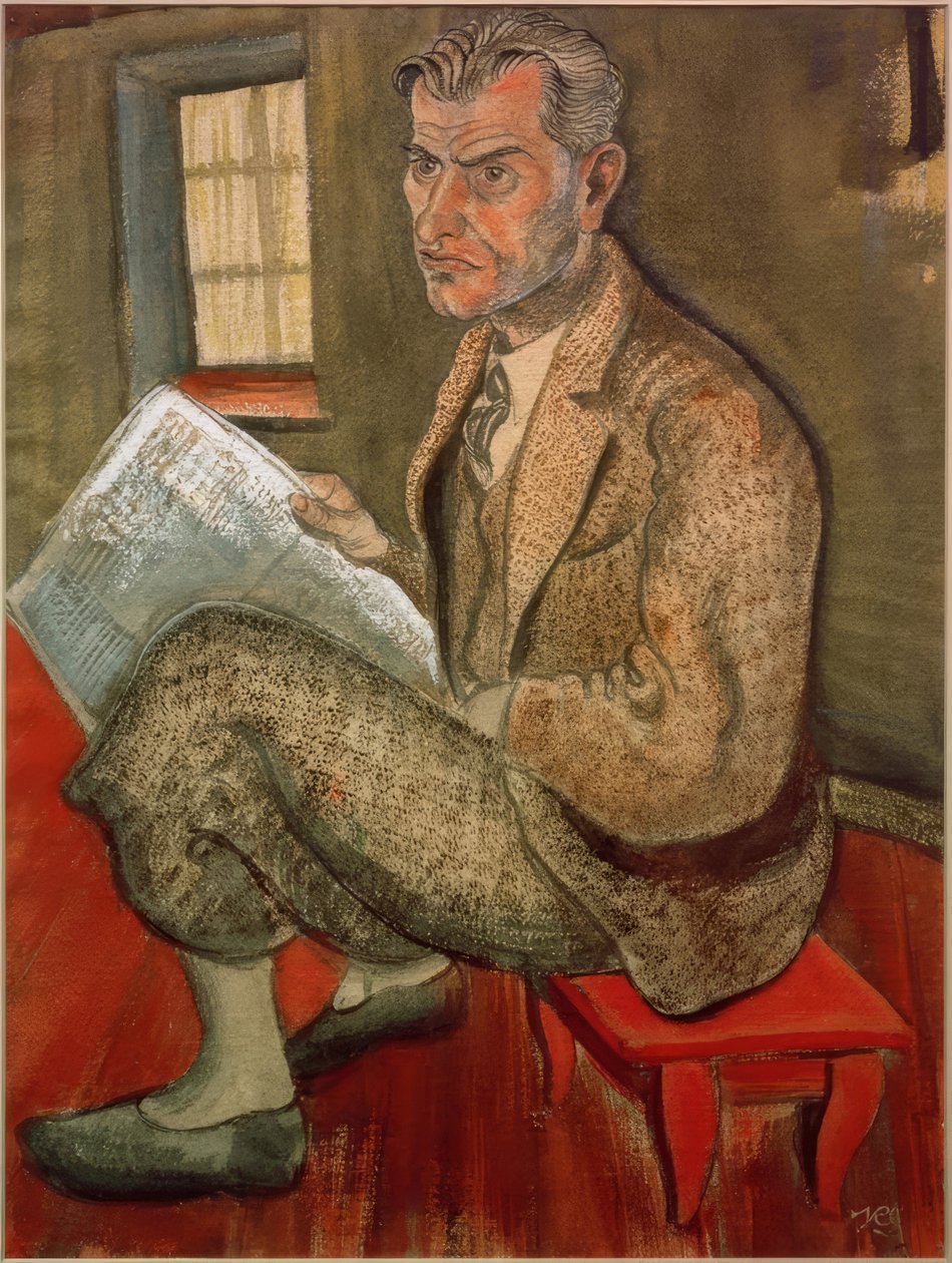 Richard Haberland sanomalehden kanssa tekijältä Kurt Günther