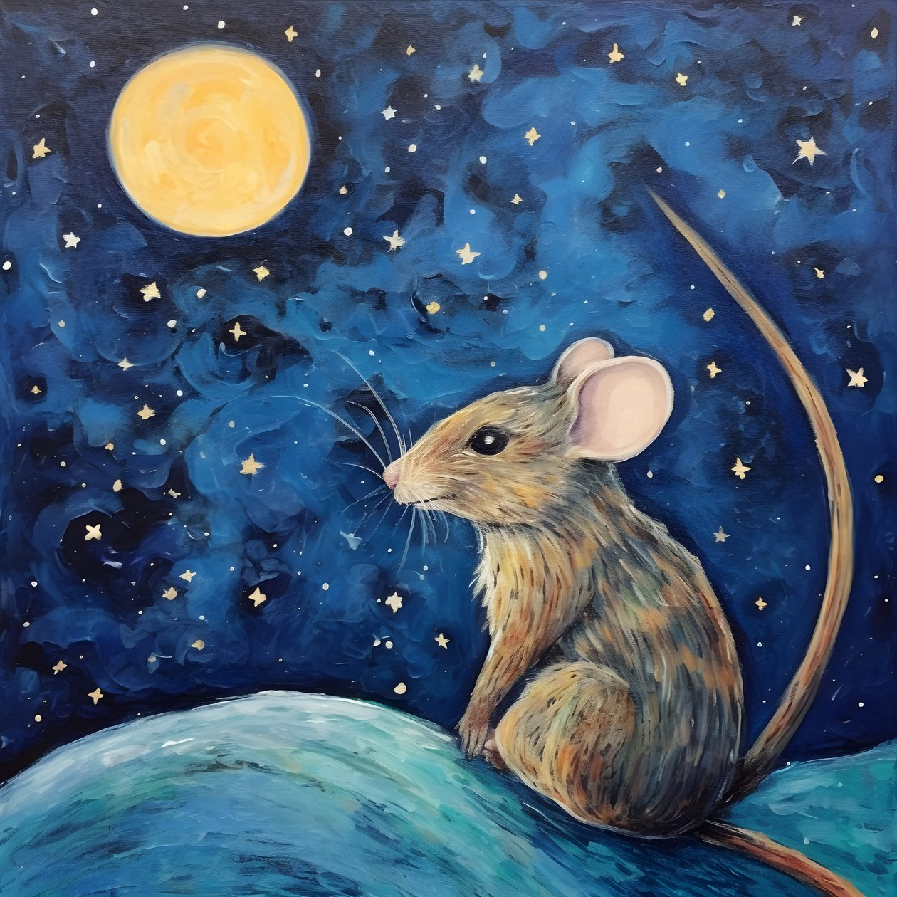 Hiirieläimen muotokuva Starry Night 2 tekijältä Kurt Heppke