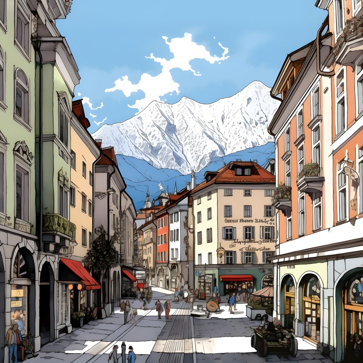 innsbruck, sarjakuva 1 tekijältä Kurt Heppke