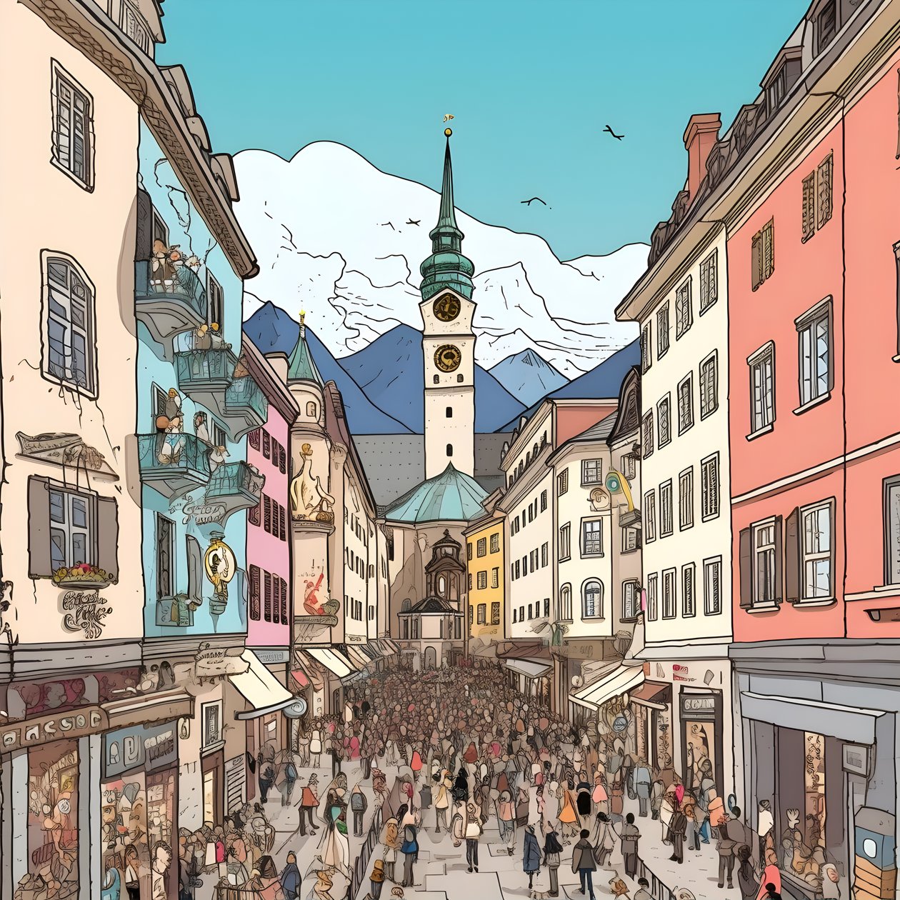 innsbruck, sarjakuva 2 tekijältä Kurt Heppke