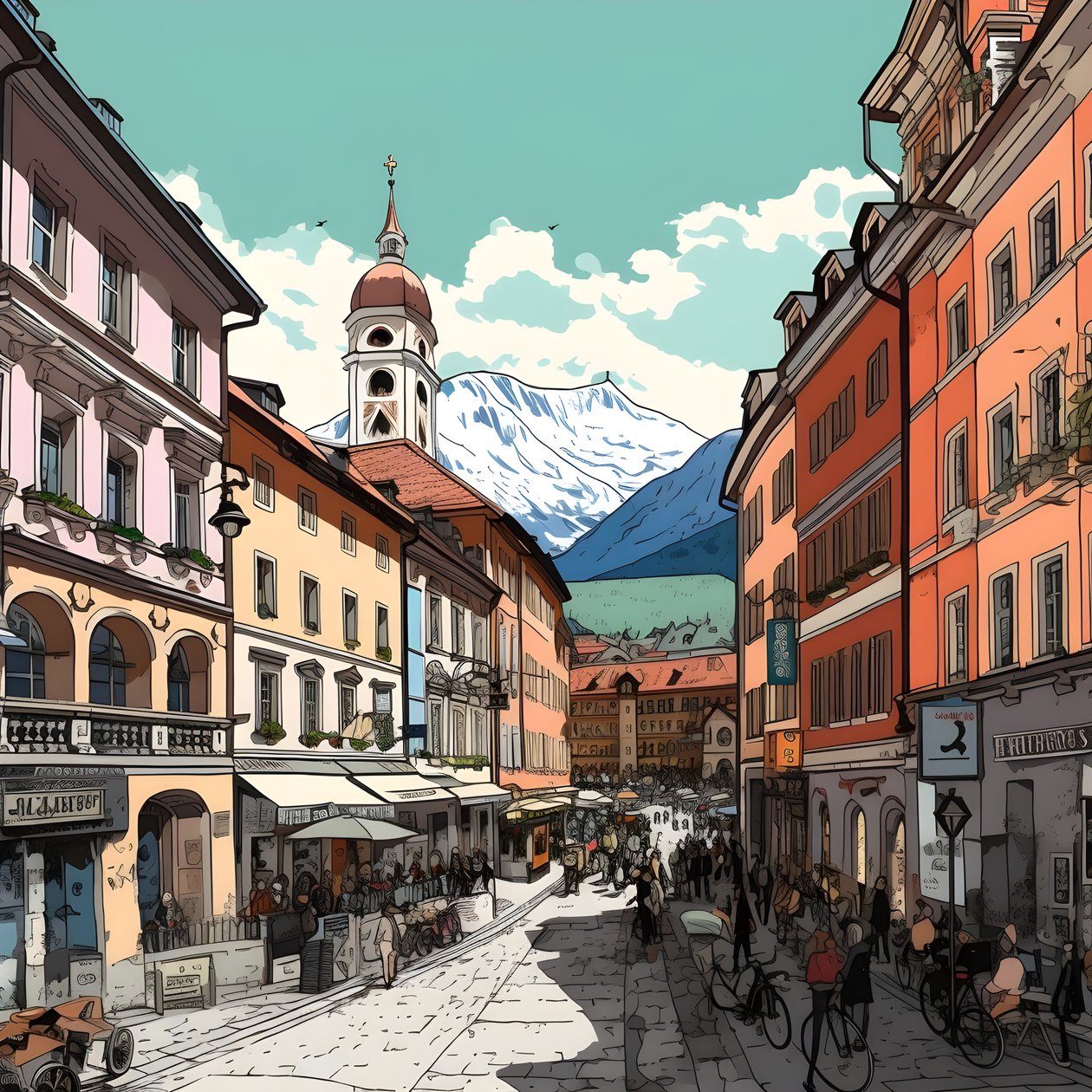 innsbruck, sarjakuva 3 tekijältä Kurt Heppke