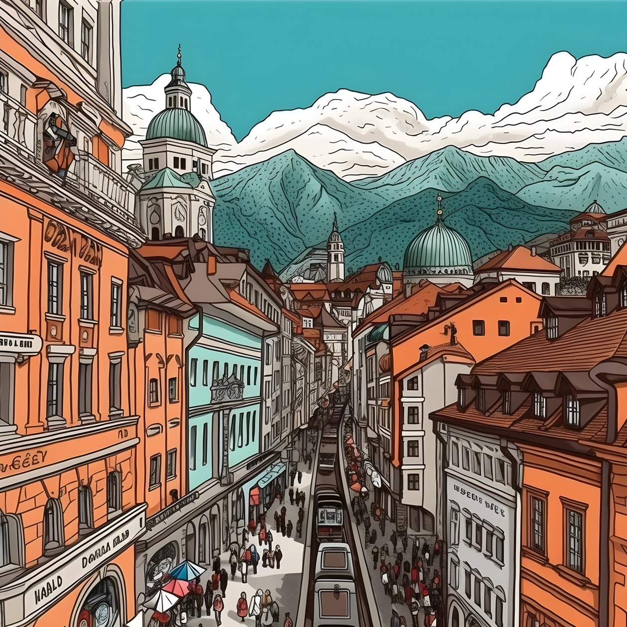 innsbruck, sarjakuva 4 tekijältä Kurt Heppke
