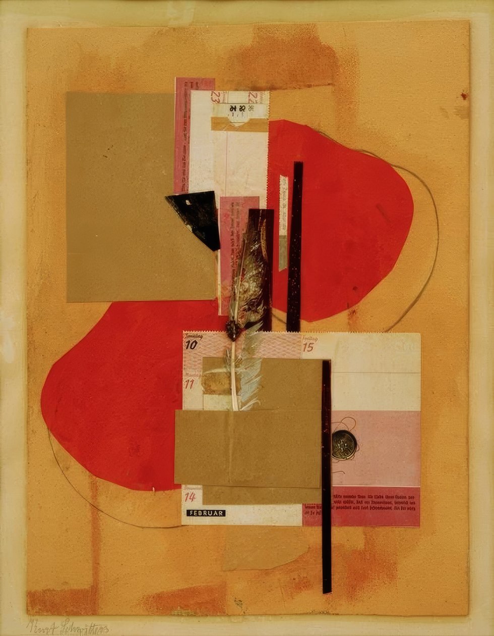 2 punaista täplää tekijältä Kurt Schwitters