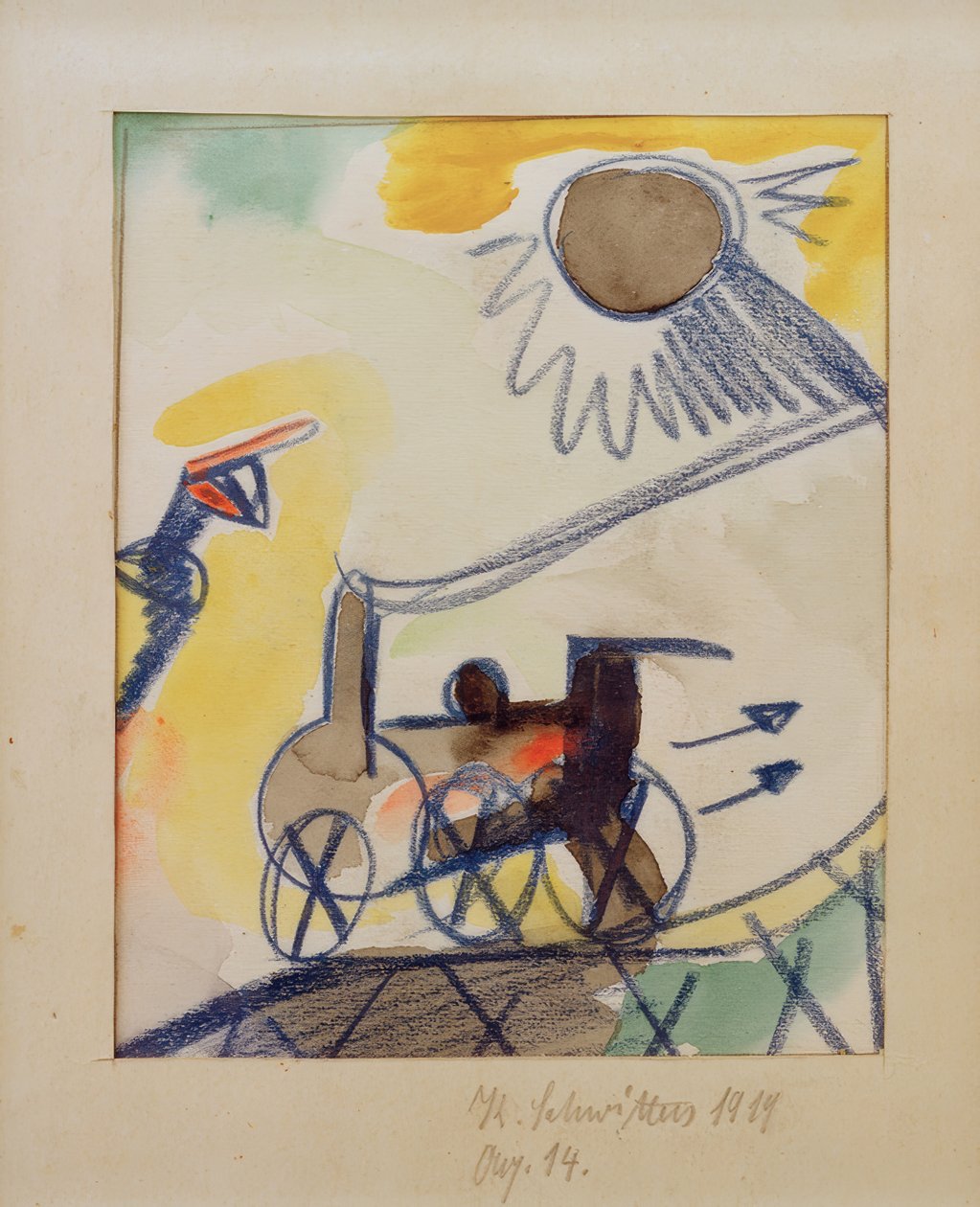 Aq. 14 (veturi taaksepäin) tekijältä Kurt Schwitters