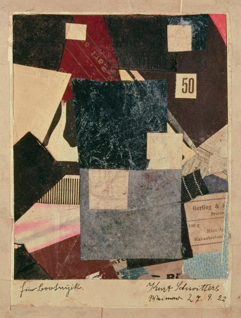 Sävellys, 1922 tekijältä Kurt Schwitters
