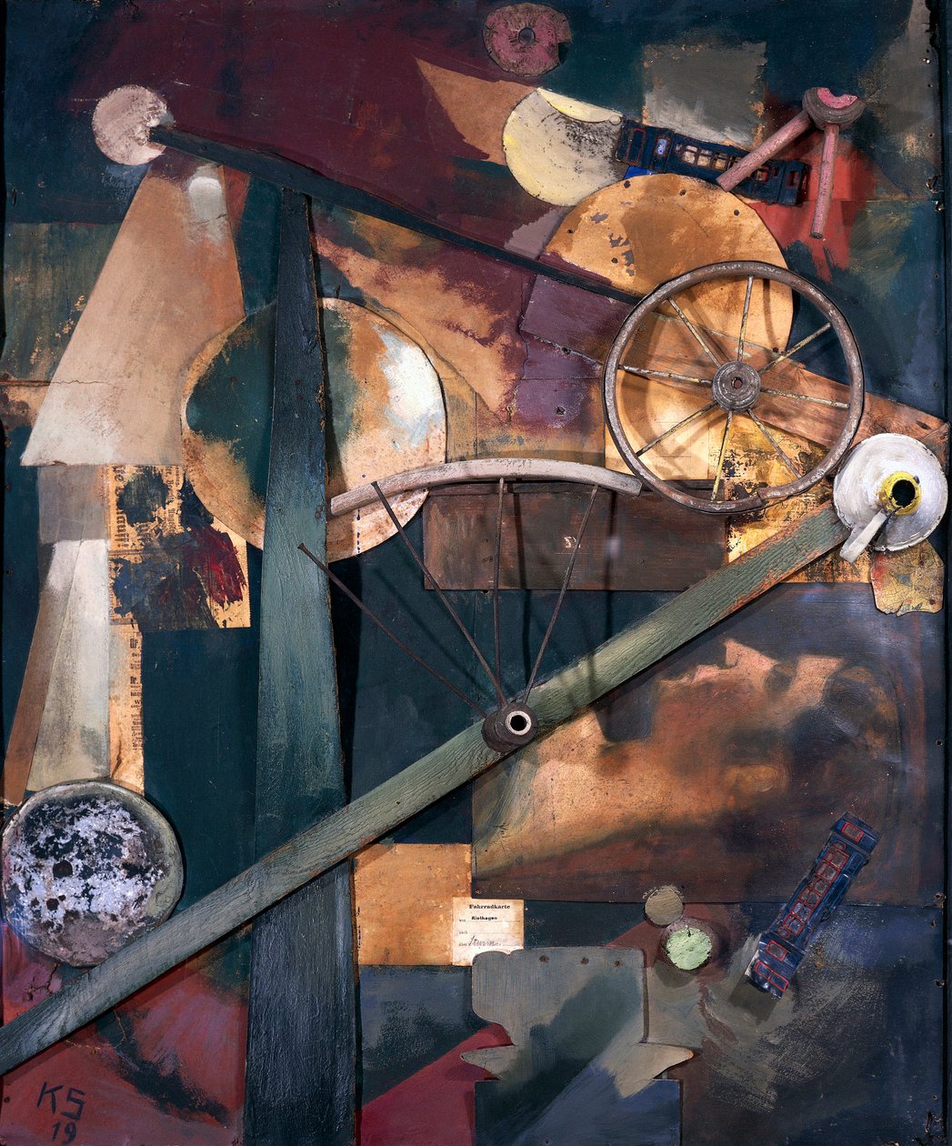 "Composition pour dames" (Naisten jalorakennus) tekijältä Kurt Schwitters