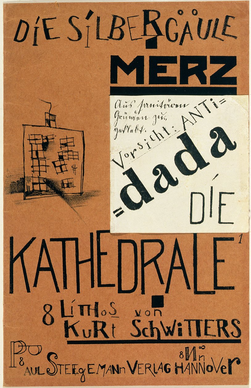 Kurt Schwittersin "Die Kathedralen" kansi, julkaistu noin 1920 tekijältä Kurt Schwitters