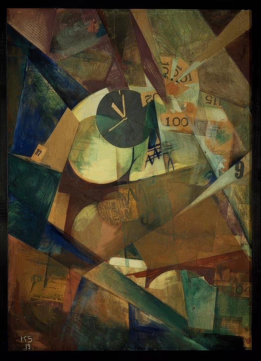 Das große Ich-Bild (Merzbild 9 b) tekijältä Kurt Schwitters