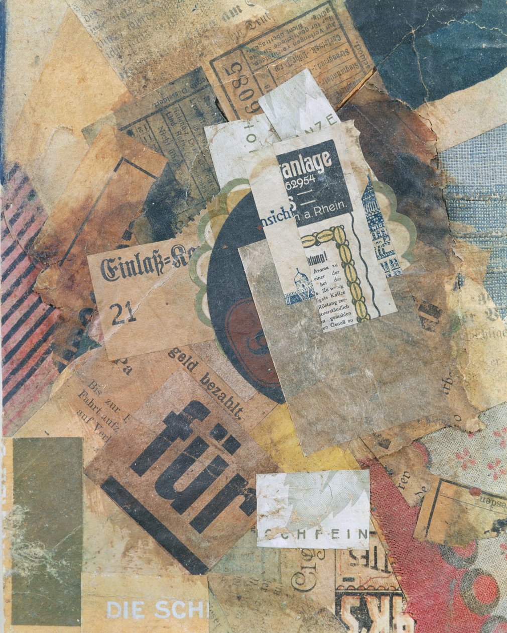 Merz 94 vihreä täplä, 1920 tekijältä Kurt Schwitters