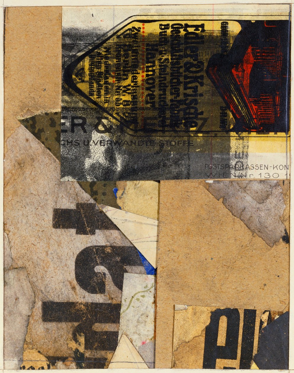 Merzbild, 1922 tekijältä Kurt Schwitters