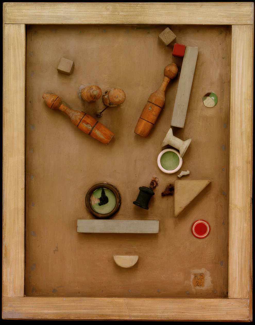Merzbild 46 A. Kartion kuva tekijältä Kurt Schwitters