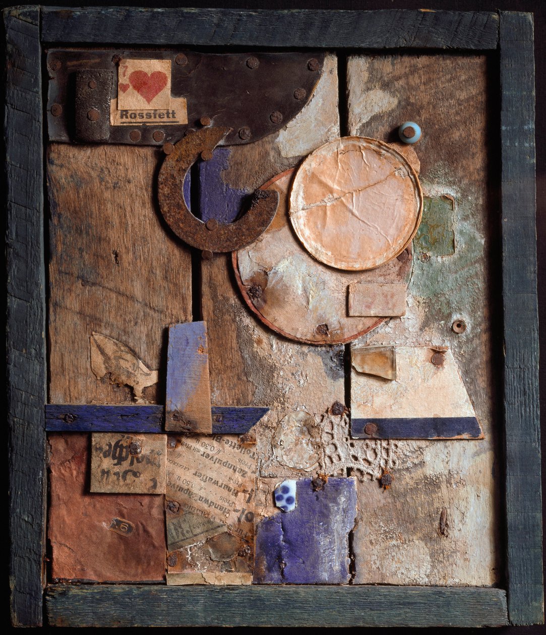 Merzbild Rossfett: Kurt Schwittersin puu- ja maalauskokoonpano (1887-1948) 1918-1919 Geneve, taide- ja historiamuseo tekijältä Kurt Schwitters