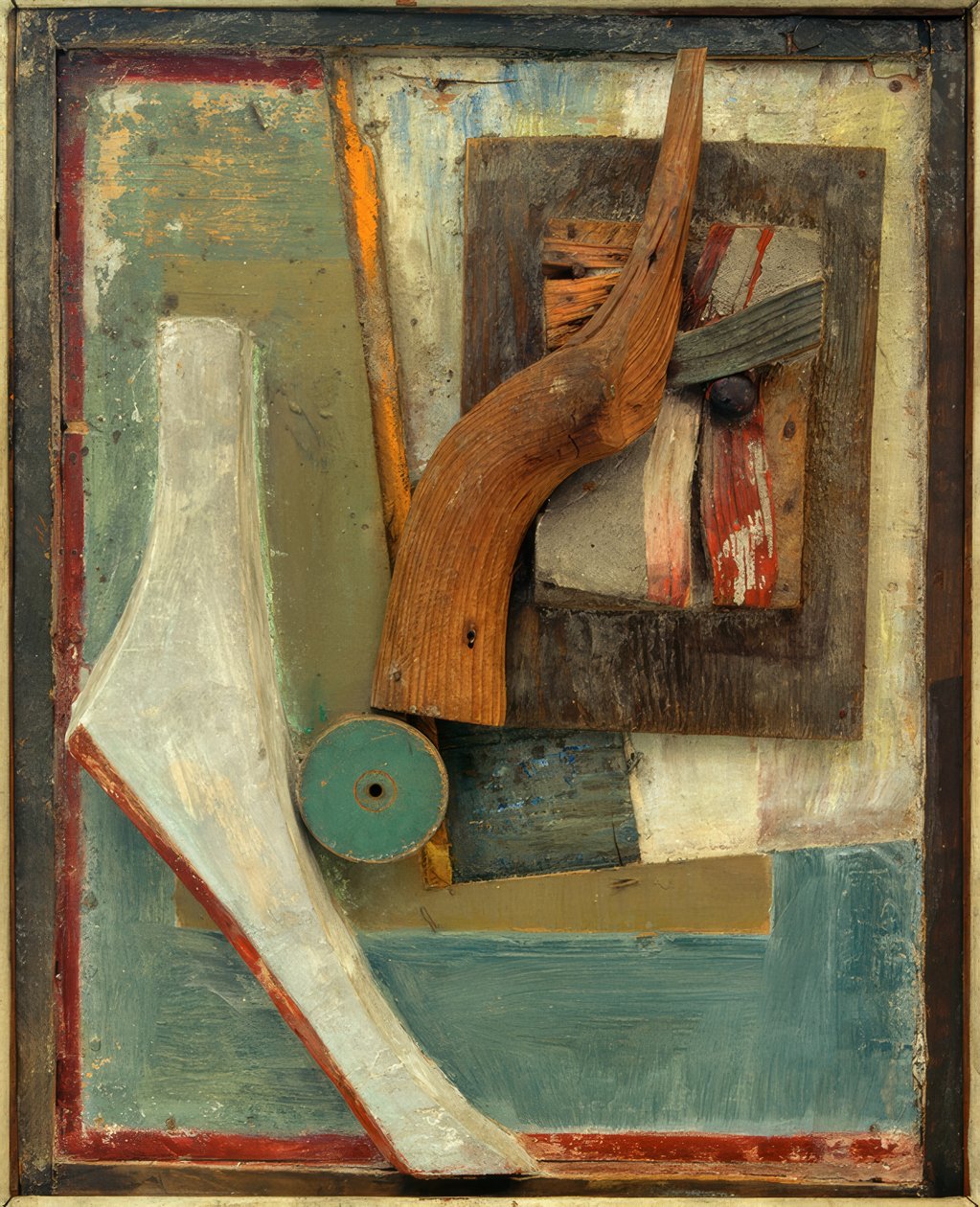 Nimetön (Relief in relief) tekijältä Kurt Schwitters