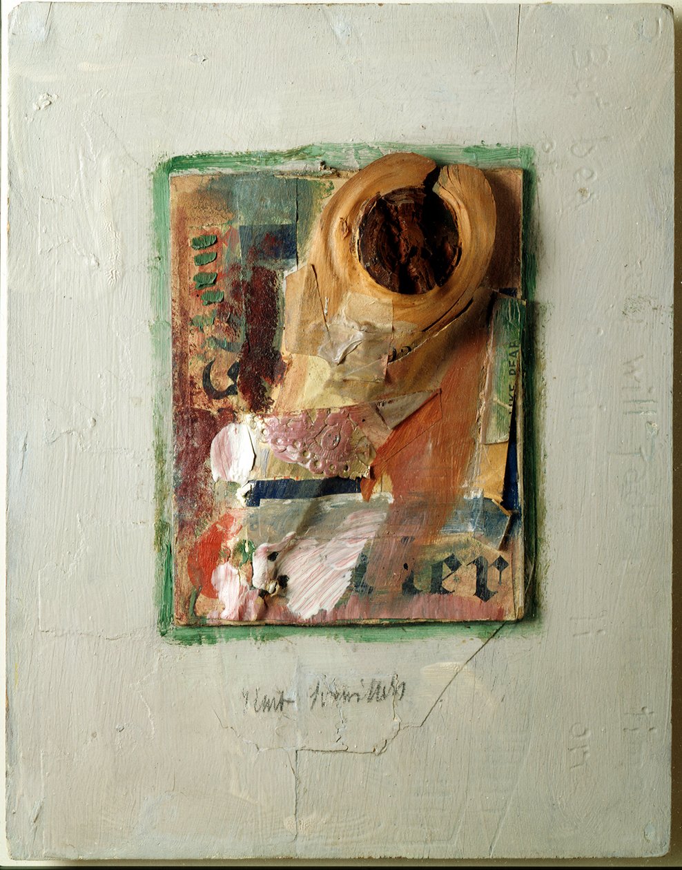 Kurt Schwittersin (1887-1948) päärynäkollaasi 1938 Yksityinen kokoelma tekijältä Kurt Schwitters
