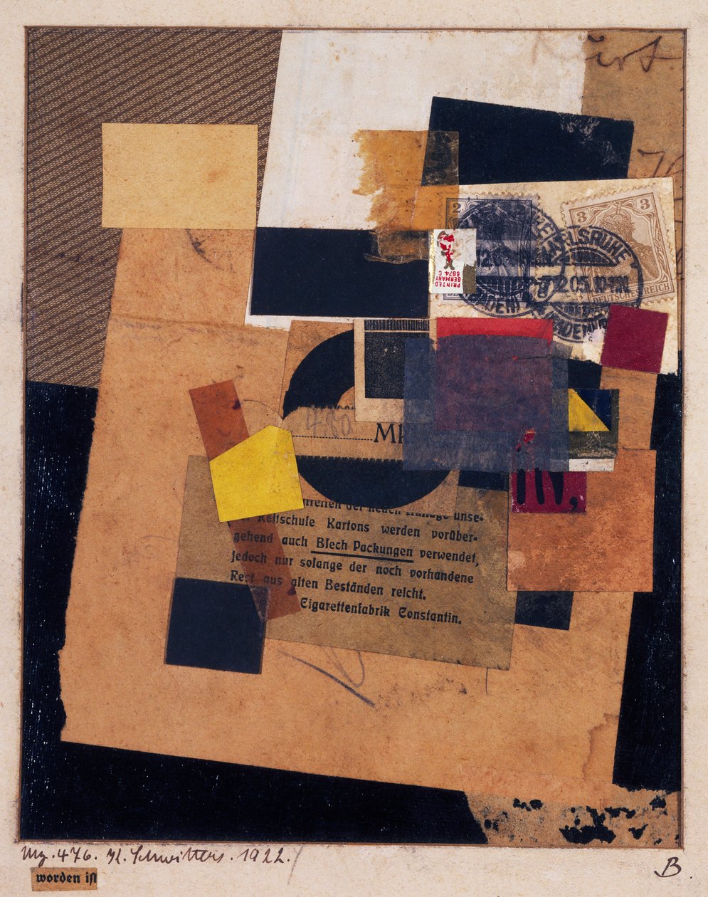 "Worden ist" 1922 (kollaasi) tekijältä Kurt Schwitters