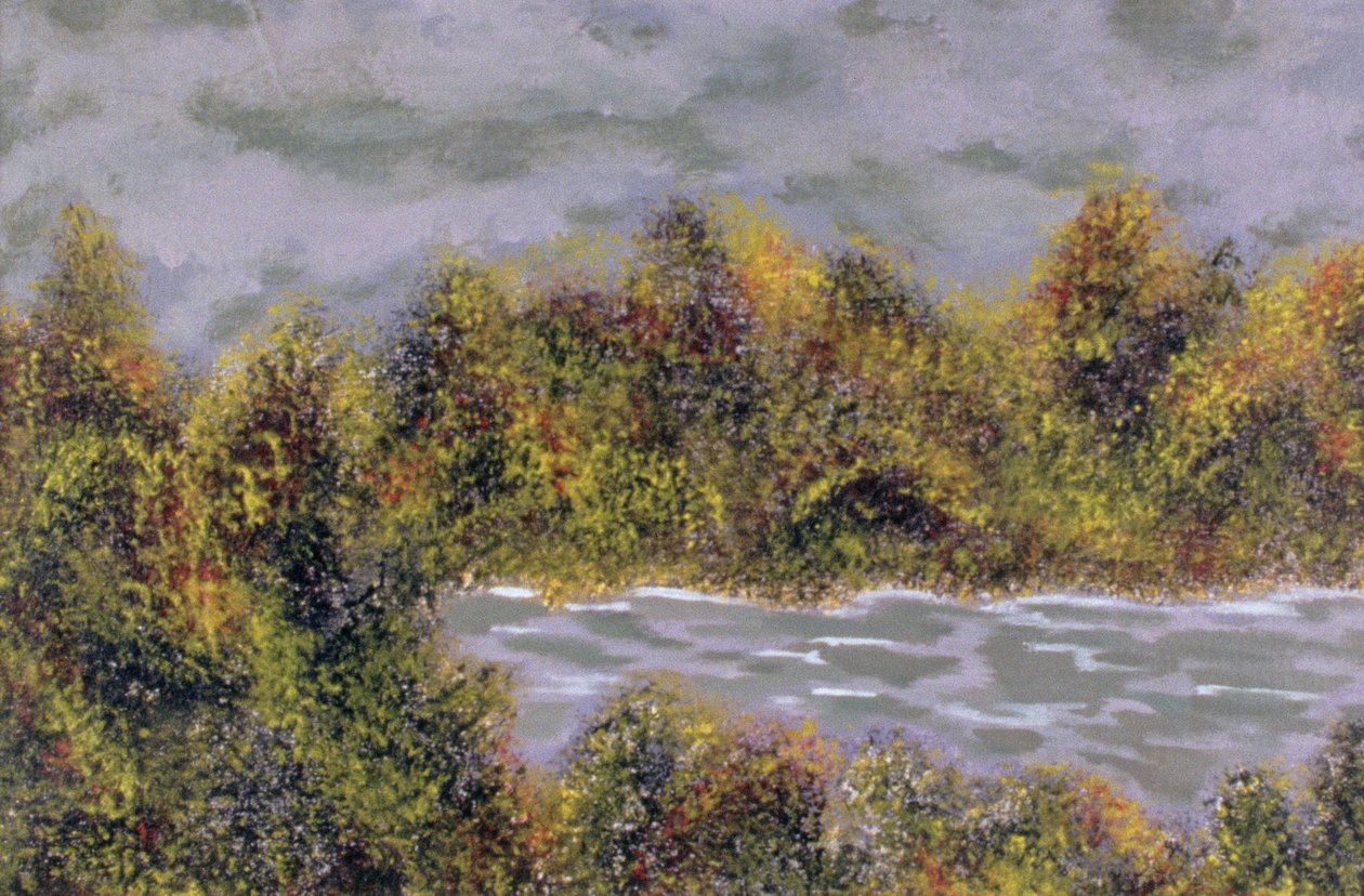 Hiljainen myrsky, 2004 (akryyli paperille) tekijältä Kurtis L. Miller