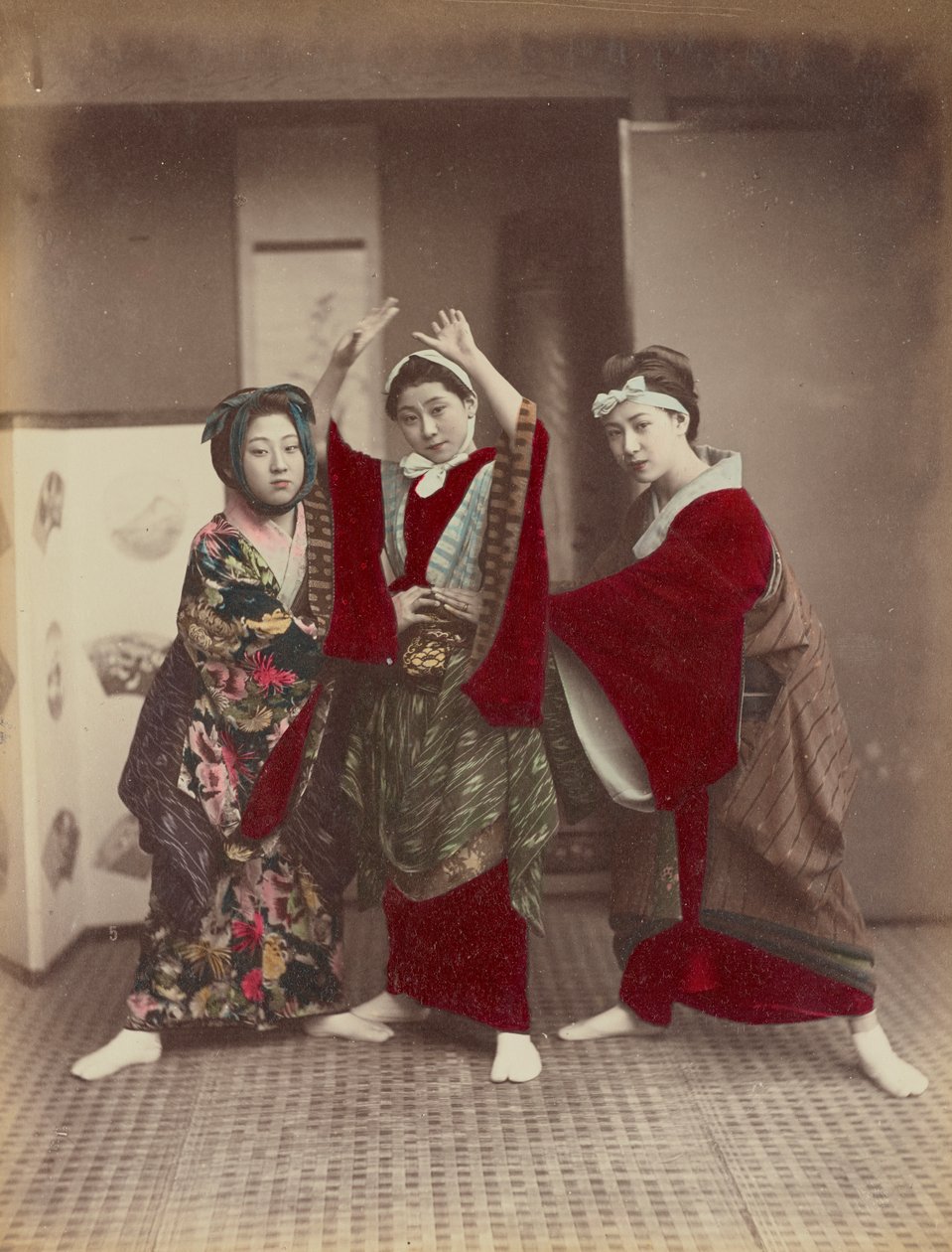 Tanssijuhla, noin 1880 tekijältä Kusakabe Kimbei